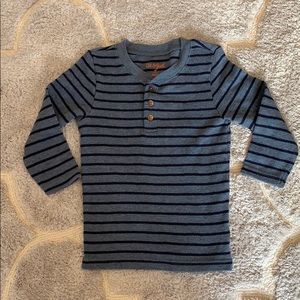 Toddler Boys Striped Navy Henley